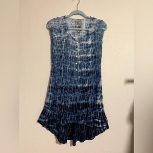 Johnny Was Ladera Tye Dye Blue Tunic